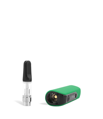 Green Sutra Vape STIK 650 Cartridge Vaporizer Top View with Empty Cartridge on White Background