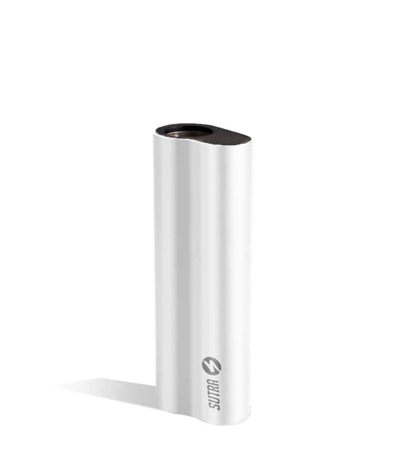 Pearl White front view Sutra Vape Auto Cartridge Vaporizer on white background