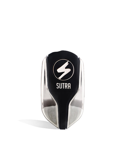 Silver front view Sutra Vape Squeeze Cartridge Vaporizer on white background